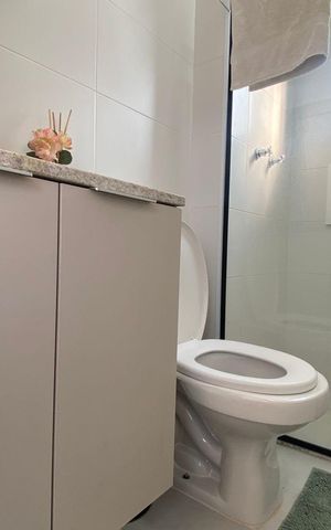Apartamento para alugar com 64m², 2 quartos e 1 vaga Apartamento para alugar com 64m², 2 quartos e 1 vagaBanheiro da Suíte 2
