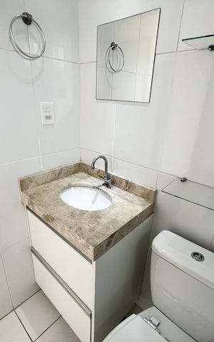 Apartamento à venda com 50m², 2 quartos e 2 vagas Apartamento à venda com 50m², 2 quartos e 2 vagasBanheiro
