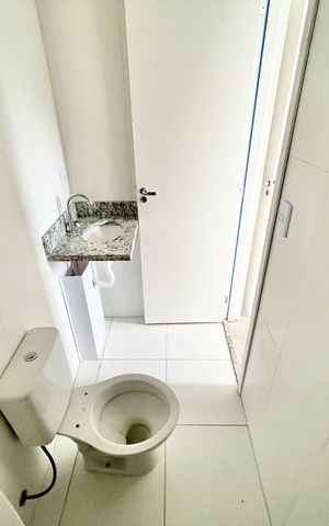 Apartamento à venda com 46m², 1 quarto e 1 vaga Apartamento à venda com 46m², 1 quarto e 1 vagaBanheiro da Suíte