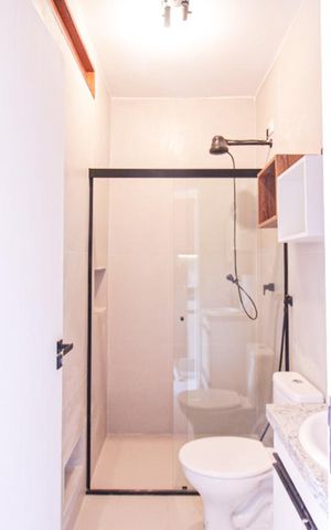 Studio para alugar com 17m², 1 quarto e sem vaga Studio para alugar com 17m², 1 quarto e sem vagaBanheiro