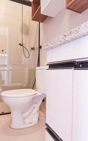 Studio para alugar com 17m², 1 quarto e sem vaga Studio para alugar com 17m², 1 quarto e sem vagaBanheiro
