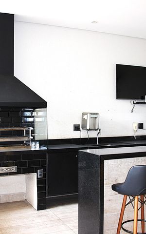 Studio para alugar com 41m², 1 quarto e 1 vagaChurrasqueira