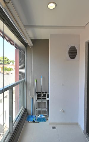 Studio à venda com 27m², 1 quarto e sem vagaVaranda