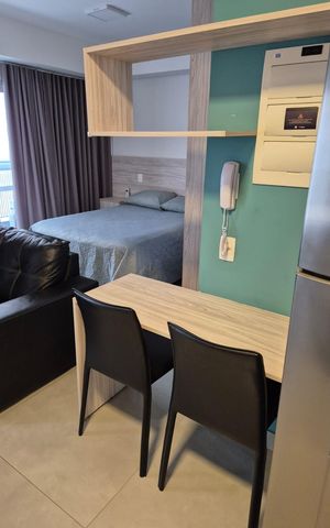 Apartamento para alugar com 38m², 1 quarto e 2 vagasSala / Quarto