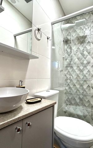 Studio para alugar com 23m², 1 quarto e 1 vaga Studio para alugar com 23m², 1 quarto e 1 vagaBanheiro