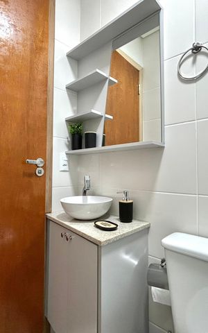 Studio para alugar com 23m², 1 quarto e 1 vaga Studio para alugar com 23m², 1 quarto e 1 vagaBanheiro