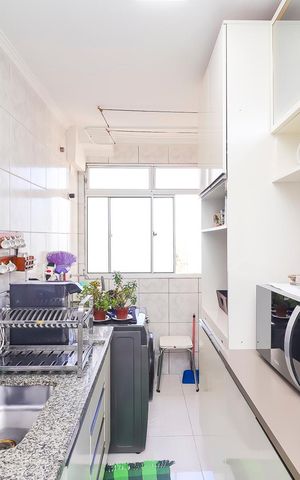 Apartamento à venda com 57m², 3 quartos e 1 vagaCozinha e Área de Serviço