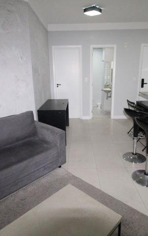 Apartamento para alugar com 52m², 1 quarto e 2 vagasSala