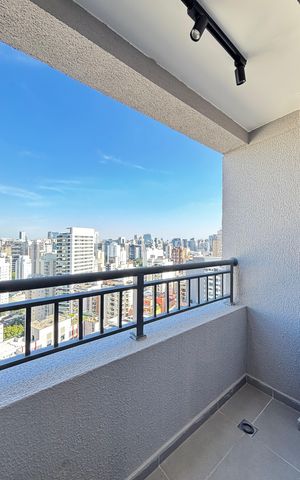 Apartamento para alugar com 25m², 1 quarto e sem vagaVaranda