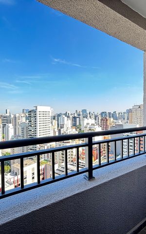 Apartamento para alugar com 25m², 1 quarto e sem vagaVaranda