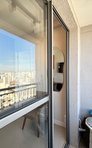 Apartamento para alugar com 25m², 1 quarto e sem vagaVaranda