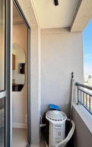 Apartamento para alugar com 25m², 1 quarto e sem vagaVaranda