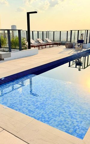 Studio para alugar com 27m², 1 quarto e sem vaga Studio para alugar com 27m², 1 quarto e sem vagaPiscina