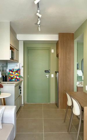 Studio para alugar com 27m², 1 quarto e sem vaga Studio para alugar com 27m², 1 quarto e sem vagaSala