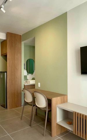 Studio para alugar com 27m², 1 quarto e sem vaga Studio para alugar com 27m², 1 quarto e sem vagaSala