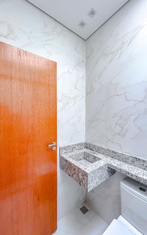 Casa à venda com 150m², 4 quartos e 3 vagasBanheiro social