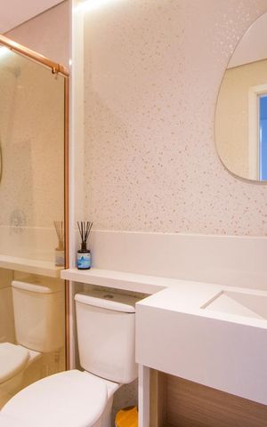 Apartamento à venda com 53m², 2 quartos e 2 vagas Apartamento à venda com 53m², 2 quartos e 2 vagasBanheiro social