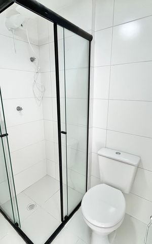 Studio para alugar com 31m², 1 quarto e sem vaga Studio para alugar com 31m², 1 quarto e sem vagaBanheiro