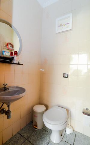 Casa para alugar com 350m², 3 quartos e 4 vagasBanheiro da Área gourmet