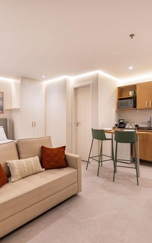 Studio para alugar com 32m², 1 quarto e 1 vaga Studio para alugar com 32m², 1 quarto e 1 vagaSala/Quarto