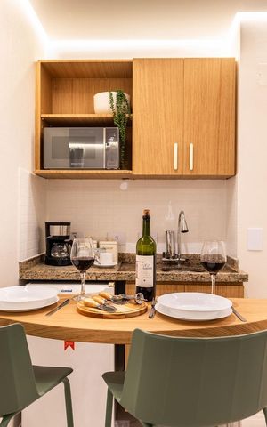 Studio para alugar com 32m², 1 quarto e 1 vaga Studio para alugar com 32m², 1 quarto e 1 vagaCozinha
