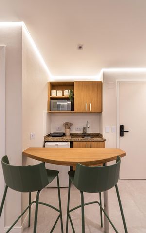 Studio para alugar com 32m², 1 quarto e 1 vaga Studio para alugar com 32m², 1 quarto e 1 vagaCozinha