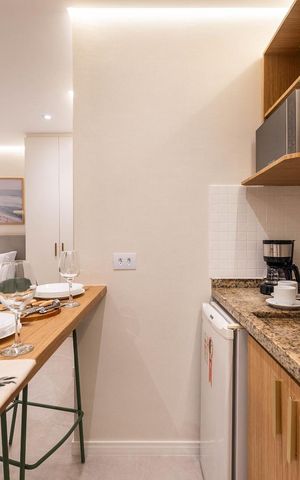 Studio para alugar com 32m², 1 quarto e 1 vaga Studio para alugar com 32m², 1 quarto e 1 vagaCozinha