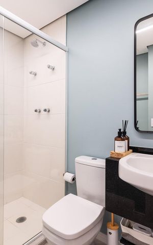 Studio para alugar com 32m², 1 quarto e 1 vaga Studio para alugar com 32m², 1 quarto e 1 vagaBanheiro