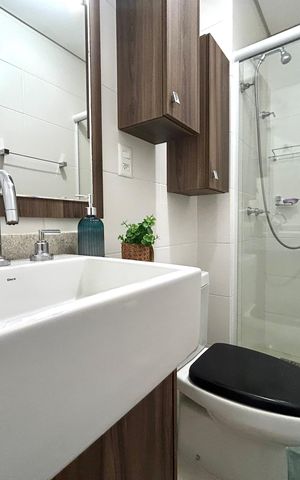 Apartamento para alugar com 80m², 2 quartos e 2 vagas Apartamento para alugar com 80m², 2 quartos e 2 vagasBanheiro Social