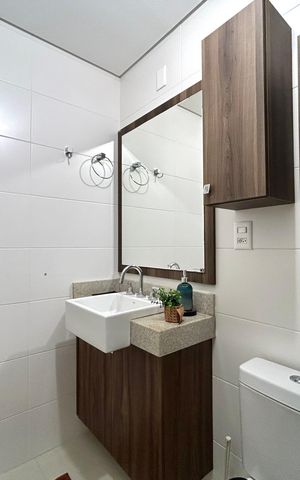Apartamento para alugar com 80m², 2 quartos e 2 vagas Apartamento para alugar com 80m², 2 quartos e 2 vagasBanheiro social