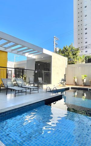 Apartamento à venda com 26m², 1 quarto e sem vaga Apartamento à venda com 26m², 1 quarto e sem vagaÁrea comum - Piscina