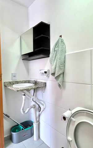 Apartamento à venda com 26m², 1 quarto e sem vaga Apartamento à venda com 26m², 1 quarto e sem vagaBanheiro da Suíte