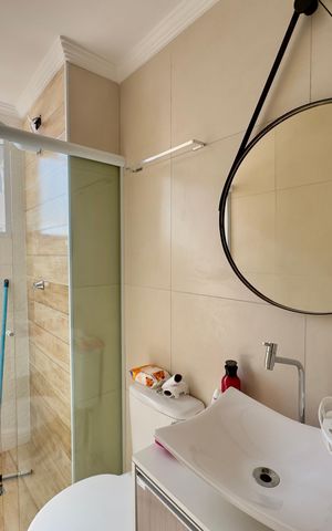 Apartamento para alugar com 44m², 2 quartos e sem vaga Apartamento para alugar com 44m², 2 quartos e sem vagaBanheiro