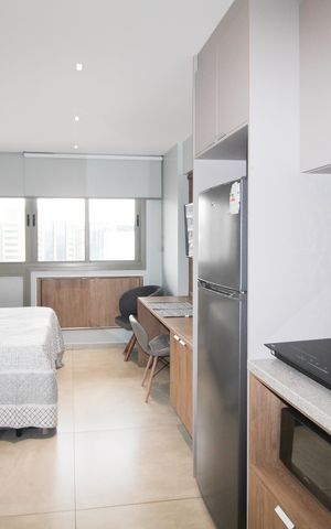 Studio à venda com 28m², 1 quarto e sem vaga Studio à venda com 28m², 1 quarto e sem vagaCozinha