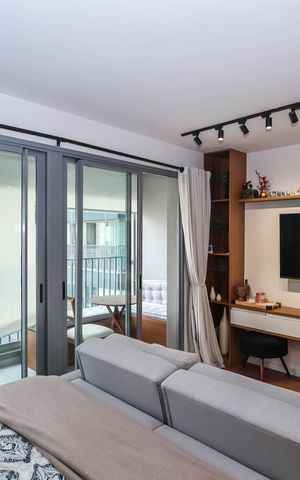Studio para alugar com 37m², 1 quarto e sem vagaSala e Quarto