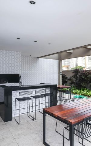 Studio para alugar com 37m², 1 quarto e sem vagaChurrasqueira