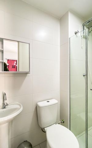 Apartamento à venda com 36m², 1 quarto e sem vaga Apartamento à venda com 36m², 1 quarto e sem vagaBanheiro da Suíte