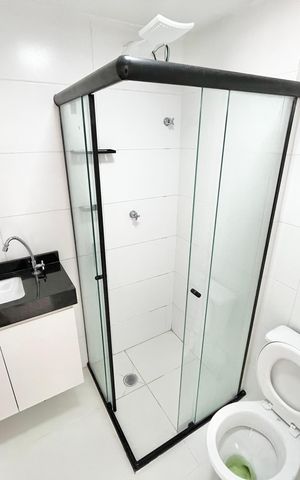 Studio para alugar com 30m², 1 quarto e sem vaga Studio para alugar com 30m², 1 quarto e sem vagaBanheiro