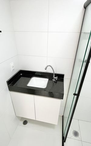 Studio para alugar com 30m², 1 quarto e sem vaga Studio para alugar com 30m², 1 quarto e sem vagaBanheiro