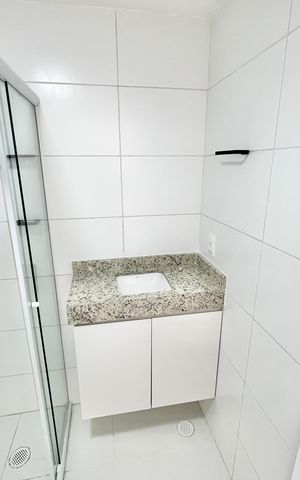 Studio para alugar com 30m², 1 quarto e sem vaga Studio para alugar com 30m², 1 quarto e sem vagaBanheiro