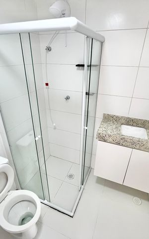 Studio para alugar com 30m², 1 quarto e sem vaga Studio para alugar com 30m², 1 quarto e sem vagaBanheiro