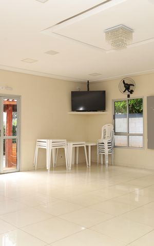 Apartamento à venda com 48m², 2 quartos e 1 vagaÁrea comum - Salão de festas