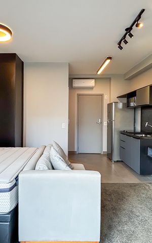 Studio para alugar com 33m², 1 quarto e sem vaga
