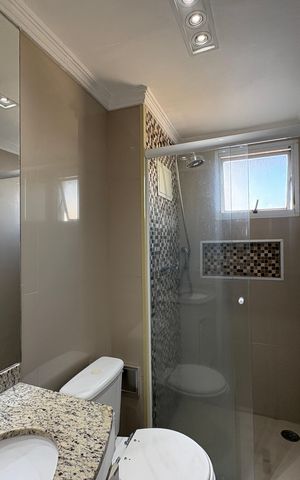 Apartamento à venda com 71m², 3 quartos e 1 vaga Apartamento à venda com 71m², 3 quartos e 1 vagaBanheiro da Suíte