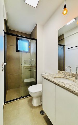 Apartamento para alugar com 70m², 2 quartos e 1 vaga Apartamento para alugar com 70m², 2 quartos e 1 vagaBanheiro da Suíte