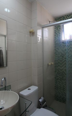 Apartamento à venda com 67m², 3 quartos e 1 vagaBanheiro Social
