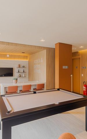 Apartamento à venda com 27m², 1 quarto e sem vagaSalão de jogos
