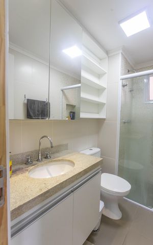 Apartamento à venda com 105m², 3 quartos e 2 vagas Apartamento à venda com 105m², 3 quartos e 2 vagasBanheiro social