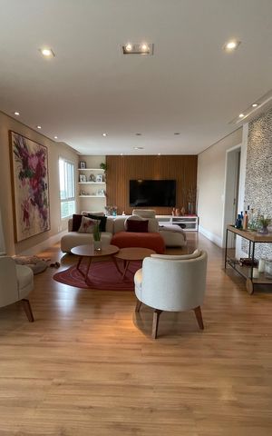 Apartamento à venda com 186m², 3 quartos e 3 vagas Apartamento à venda com 186m², 3 quartos e 3 vagasSala