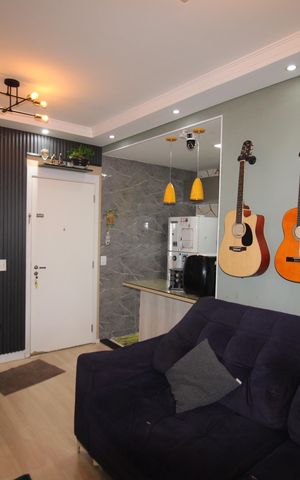 Apartamento à venda com 57m², 2 quartos e 1 vagaSala